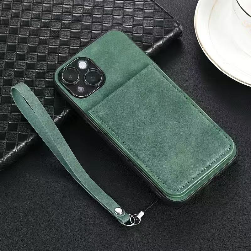 带卡包一体苹果17promax手机壳适用iphone16pro皮质可插卡套15零钱包14可放卡装卡背卡门禁卡13新款男女
