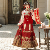 汉服女秋冬款 马面裙套装 国风汉元 素2026马年新年战袍拜年服新中式