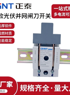 正泰闸刀开关220V光伏电箱专用刀闸隔离开关2P63A100A单投式加厚