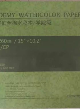 宝虹水彩纸水彩本绘画本彩铅随身旅行 全棉16k8k4K300g棉浆中粗