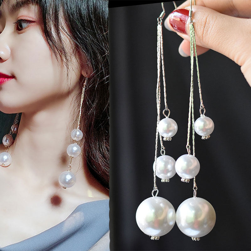 大珍珠耳环挂钩长款三颗珠子欧美大气夸张耳坠银针防过敏网红饰品,饰品/流行首饰/时尚饰品新,耳环,淘宝优惠券,粉丝福利购,淘宝优惠卷