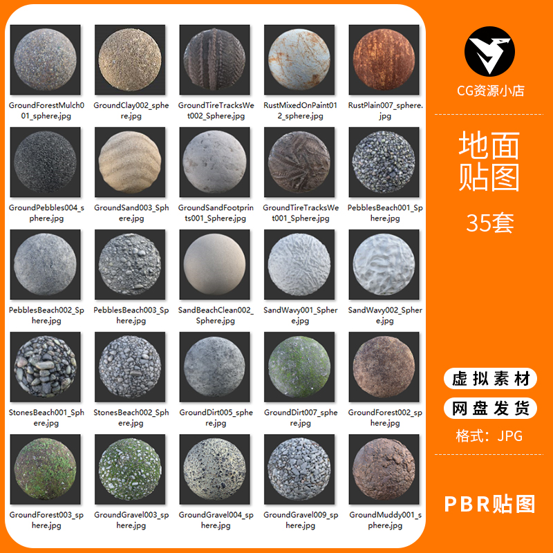地面贴图pbr高质量素材纹理适用c4d/keyshot/3dmax/maya/blender