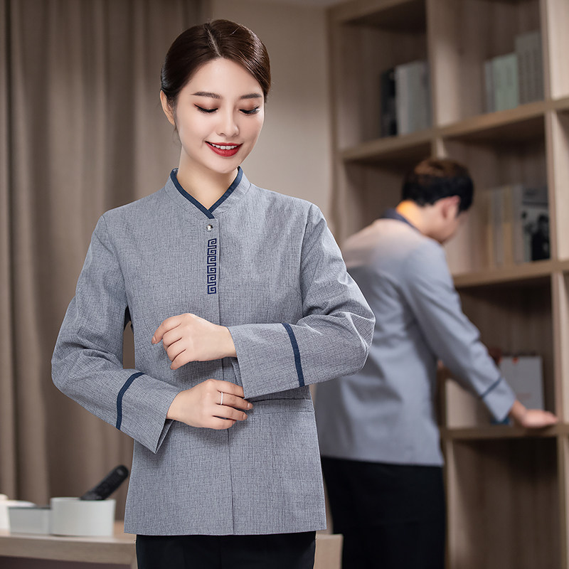 机场清洁员秋季保洁服长袖物业酒店宾馆客房服务员pa时尚套装定制