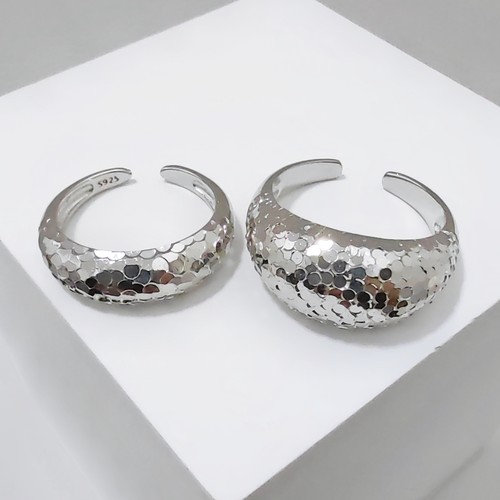 S925纯银女波光粼粼亮片爆闪戒指