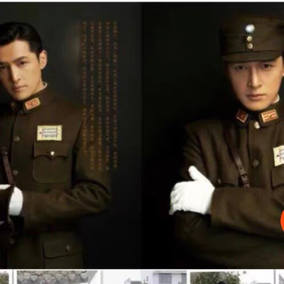 美式国军装高端沙家浜智斗演出服男女同款特务舞台表演服军统军阀