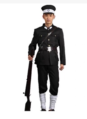 黑色二狗子服装影视剧本杀道具服伪巡捕房衣服民国时期警伪军表演