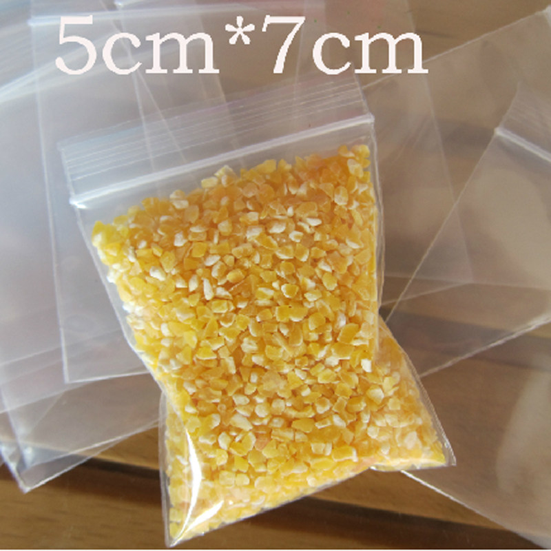 pe1号自封袋5*7cm*11丝加厚塑料袋小药品袋分类封口袋批发100个