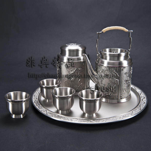 专柜正品皇家梵诗泰国锡器锡盘茶具套装商务会务乔迁生日手工艺品