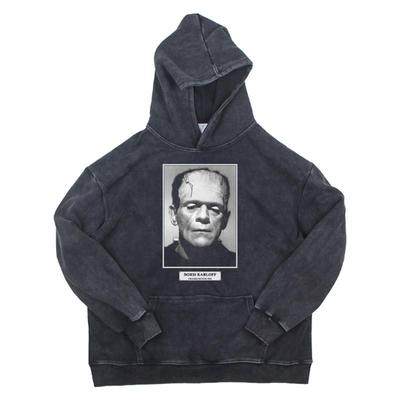 美式高街水洗卫衣纯棉帽衫