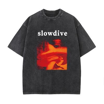 纯棉宽松慢摇朋克做旧T恤