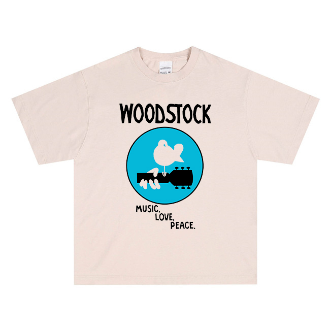 伍德斯托克音乐节Woodstock全球重要的摇滚音乐节美式复古高街T恤