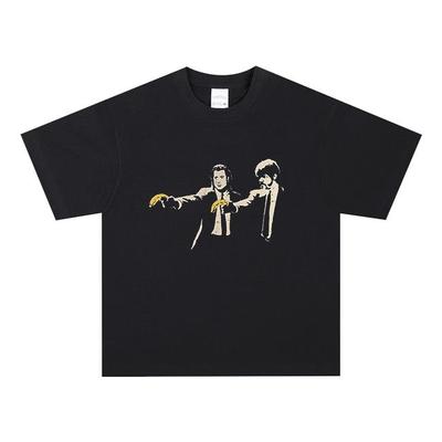 低俗小说纯棉复古水洗短袖T恤