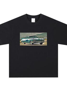 肯尼·沙夫 Kenny Scharf 凯迪拉克纯棉水洗做旧艺术品短袖T恤男