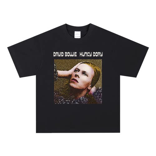 DavidBowie摇滚短袖宽松T恤男