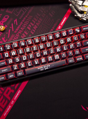 简约黑红漫画原厂高度键帽PBT材质热升华适配机械键盘键帽磁轴ACE