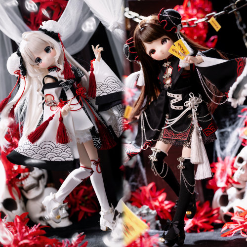 bjd黑白无常4分娃衣msd熊妹mdd巨婴dfh兔豆豆猫可可等4分