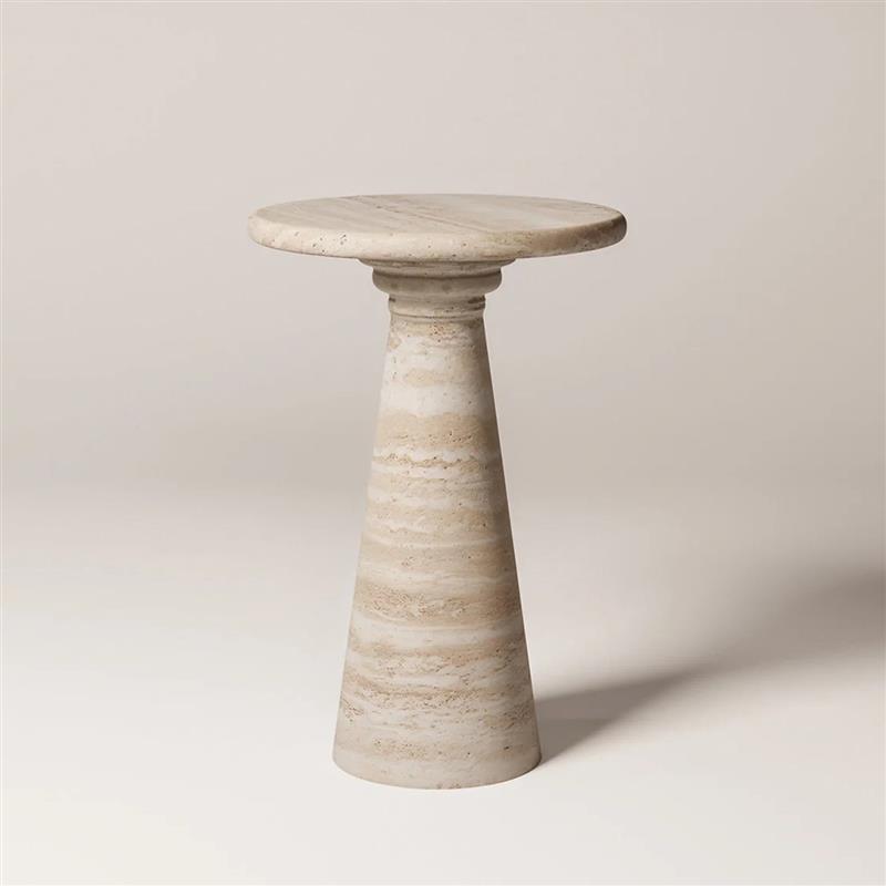 北欧轻奢天然大理石边几意式轻奢家用客厅角几高段沙发边桌床头桌