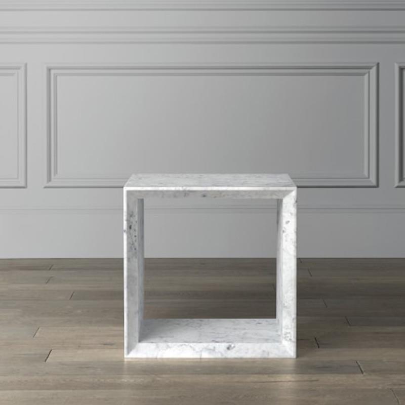 天然大理石角几现代简约床头北欧样板房阳台储物方几沙发边柜边几