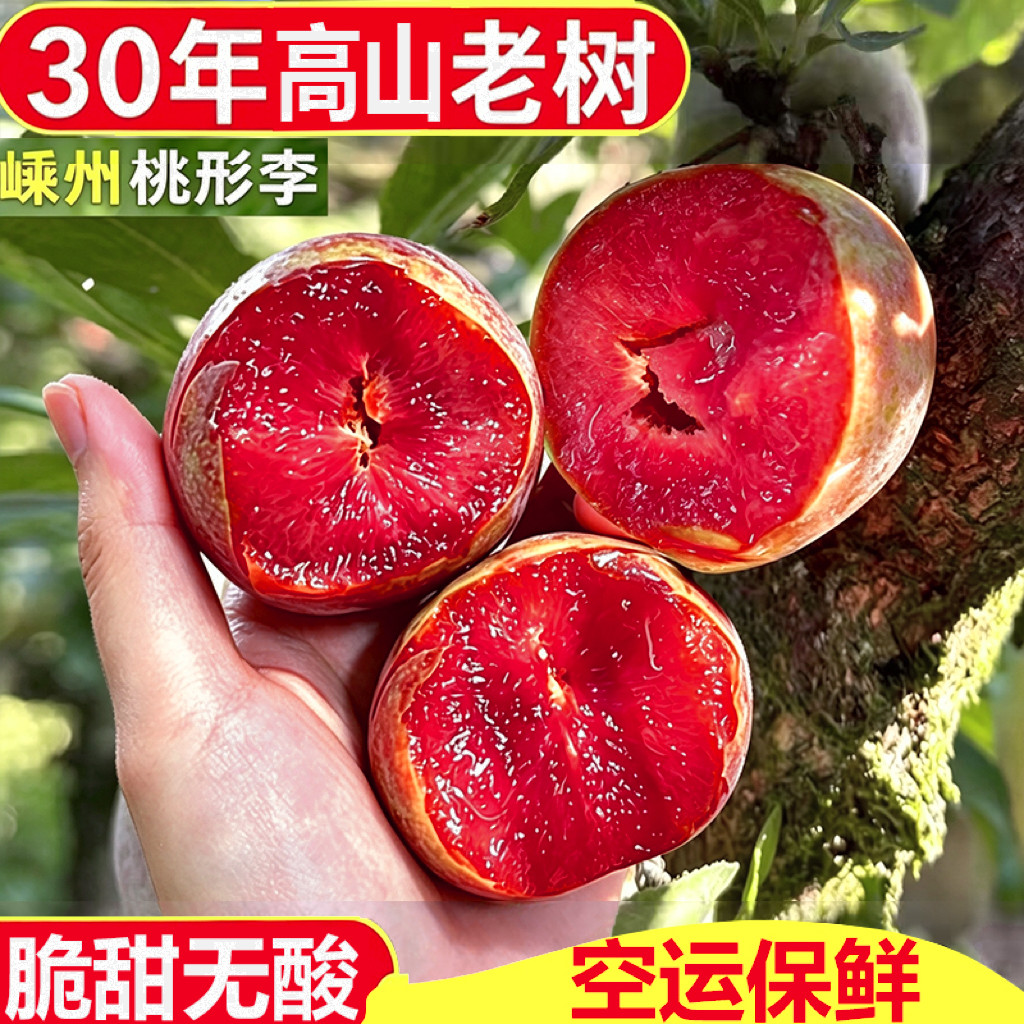 嵊州金庭桃形李脆甜大果农户直发