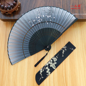 古风折扇随身携带扇子女款 小折叠丝绸绢扇女 便携绢布结实耐用新款