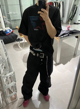 Far archive 快闪限定 F星logo赛车vibe水洗做旧印花logo短袖T恤