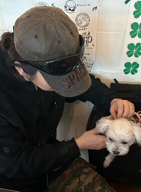 Far archive 23FW space logo做旧涂层弯檐棒球卡车鸭舌帽vibe