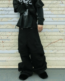 FAR ARCHIVE 24SS WIDE COTTON PANT 分层廓形立体伞兵工装裤vibe