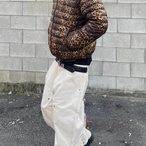 Undermycar鹅绒豹纹保暖羽绒服