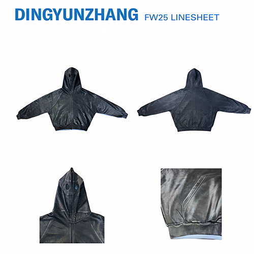 DINGYUNZHANG 25FW 涂层面罩卫衣