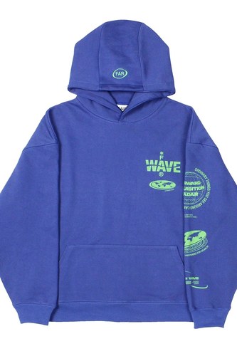 FAR ARCHIVE  PRINTED SLEEVE HOODIE _ PALACE BLUE / ISLAND
