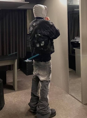 折扣 Undermycar 24FW HOMMAGE 日本蓝色迷彩bomber贴布轻量夹克