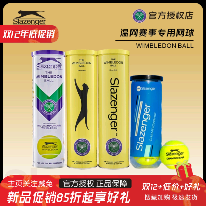 Slazenger史莱辛格网球温网比赛球铁罐胶罐格豹子球旧包装老包装