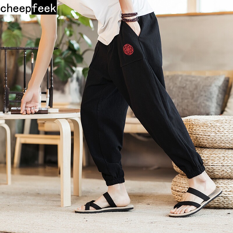 2019 new pattern trousers Chaopai leisure time Fast Sensation Autumn lantern Exorcism tradition Cotton and hemp Linen men's wearin the Men's clothing, Casual pants  category - from Buy2taobao.com to provide professional Taobao agent buy service