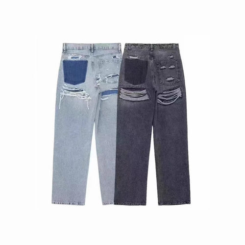 women jeans pants trousers fashion 2026欧美大码牛仔女士长裤