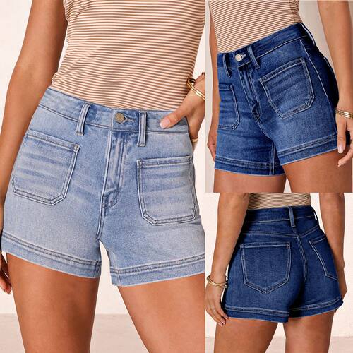 欧美牛仔短裤2026美式舒适水洗弹力短裤 women short jeans pants