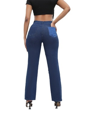 women jeans pants big size ladies 2026大码欧美直筒高腰牛仔裤