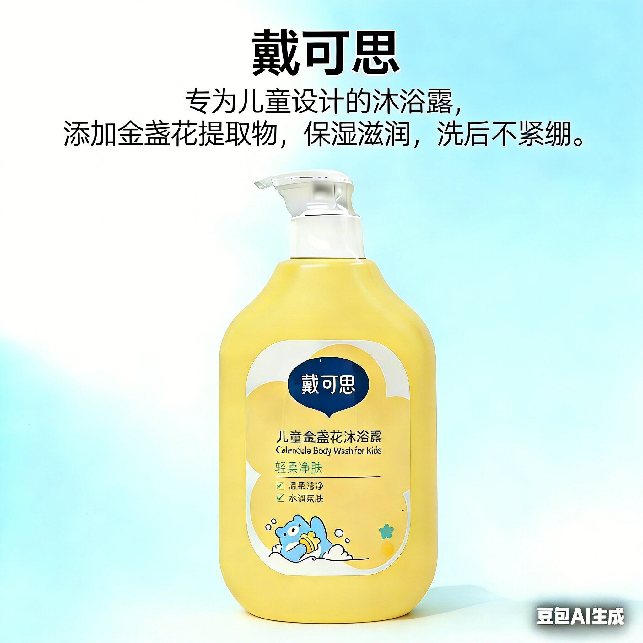 效28年5月戴可思儿童金盏花保湿滋润沐浴露350ML 3岁以上