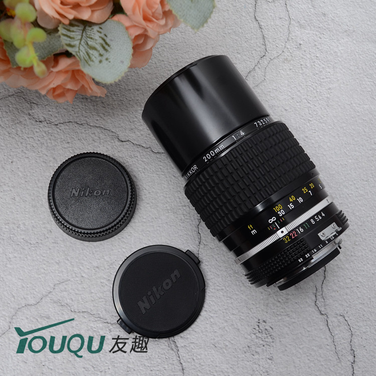 NIKON 尼康 200/4  200mm F4 手动 AUTO AI AIS 镜头 微距镜头