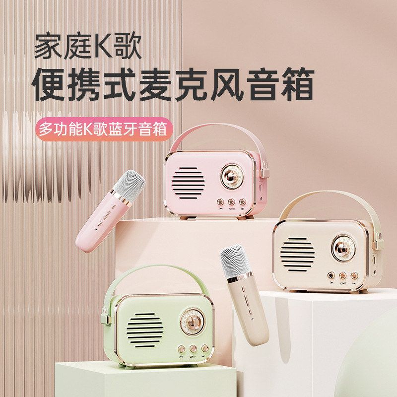 P33PLUS手提无线麦克风蓝牙音箱户外K歌音响儿童迷你K歌神器