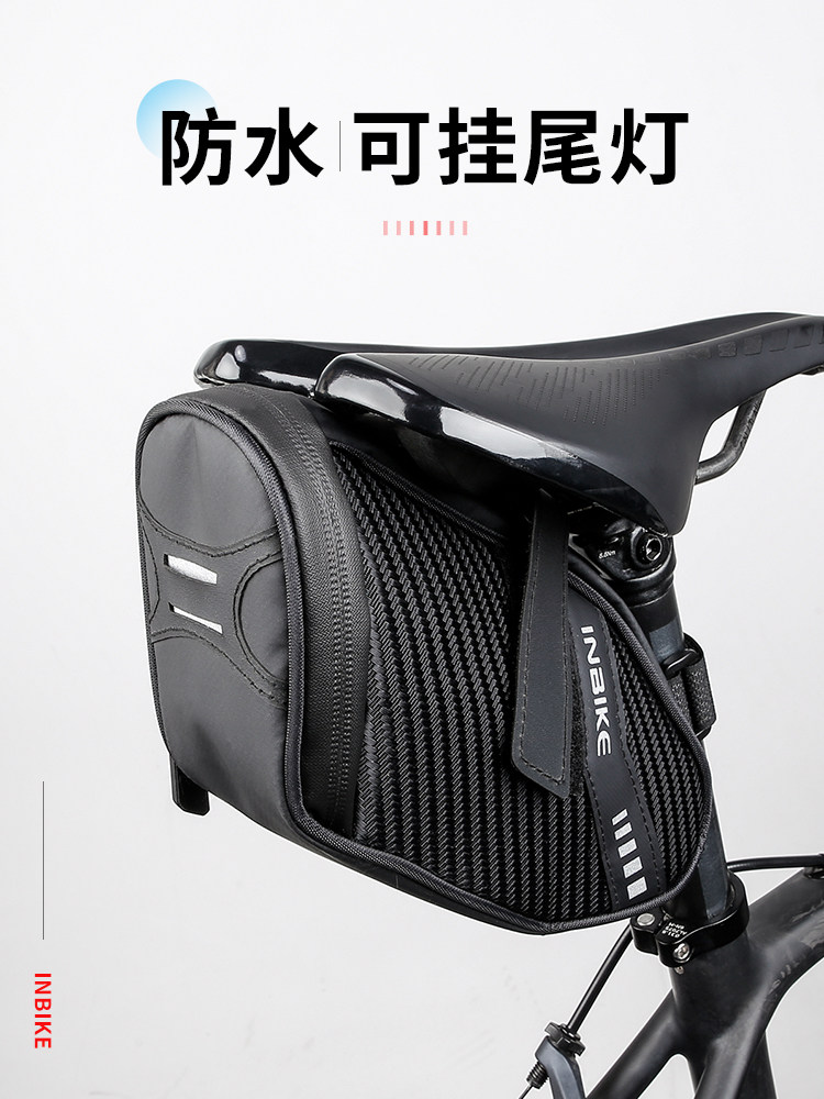 Waterproof bicycle back seat bag Tail bag cushion bag Mountain bike road bike riding bag Bicycle saddle tail bag equipment