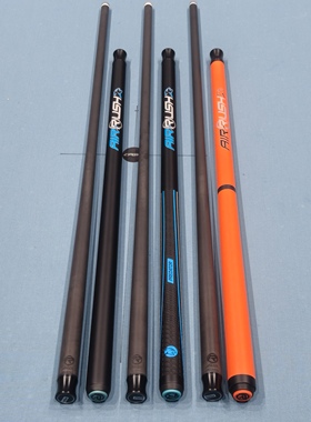 正品美洲豹台球杆airrush橙色光把跳杆黑色胶把三节碳纤维黑科技