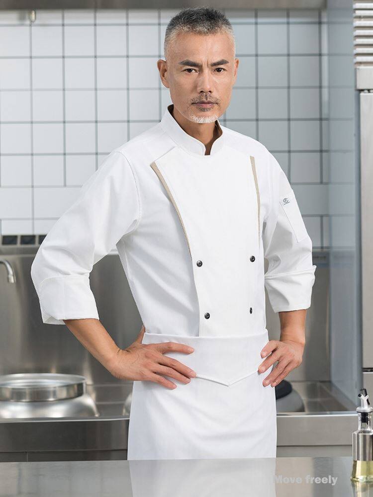 chefworks雪沃高端饭店厨师长工作服长袖星级西餐厅酒店行政总厨