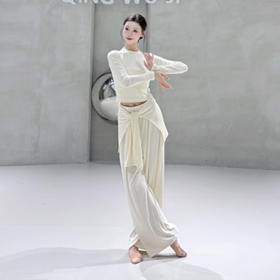 秋冬现代舞练功服日常可穿舞蹈服古典中国舞套装宽松长袖形体瑜伽