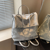 艾米兔女包2026新款 时尚 学院风质感洋气百搭双肩包