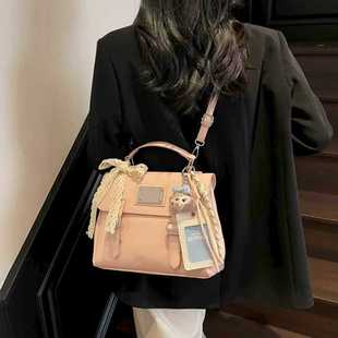 艾米兔女包2025新款 简约休闲百搭斜挎小方包 洋气质感小众潮流时尚
