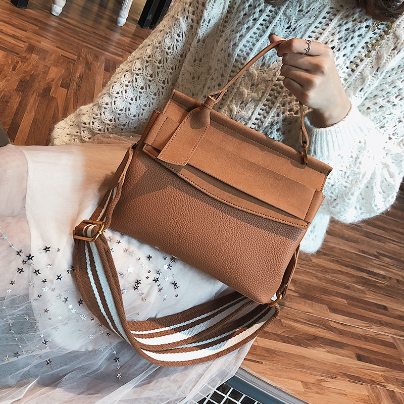 時尚女士手提單肩女包2019韓版百搭大氣斜挎包大包包寬肩帶包包潮在類目 箱包皮具/熱銷女包/男包, 女士包袋中 - 來自Buy2taobao.com提供專業的淘寶代購服務