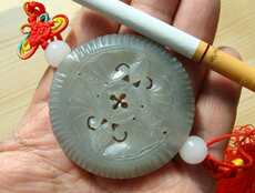 Подвеска для автомобиля 青海昆仑玉（烟青玉）----平安有福车挂。