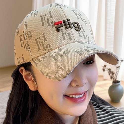 【Flig正品】显脸小春季印花帽子品牌显年轻男士女士都可戴棒球帽