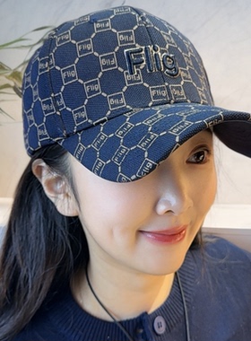 【Flig新款】正品秋高品棒球帽男女同款印花鸭舌帽大头大脸可戴