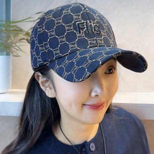 秋高品棒球帽男女同款 正品 印花鸭舌帽大头大脸可戴 Flig新款